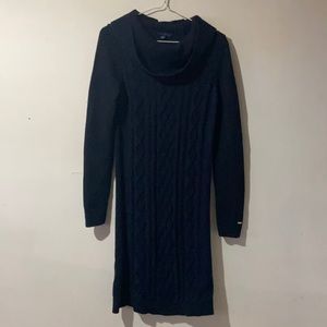 Tommy Hilfiger cowl neck cable knit dress small